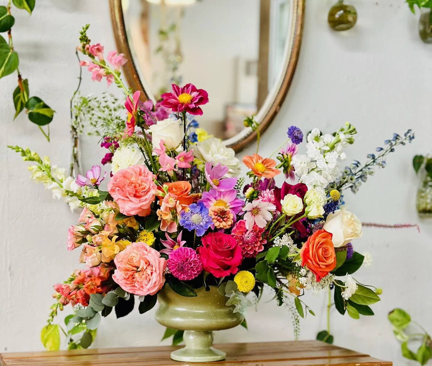 Asymmetrical arrangement for a local bakery